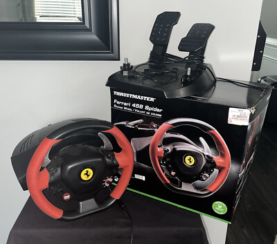 Thrustmaster Ferrari 458 Spider Racing Wheel And Pedals Xbox w/BOX