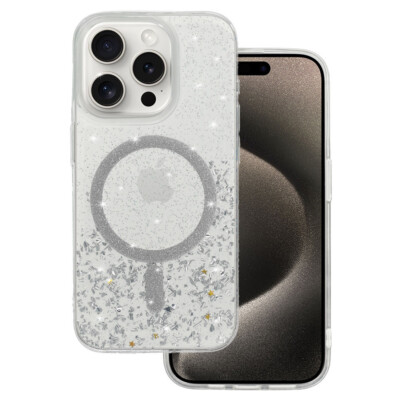 FÜR APPLE IPHONE 13 PRO MAX - MOND mit Mag Safe Tasche Hülle Case Cover SILBER