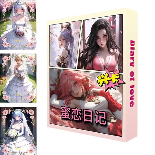 Dea Diario d'Amore Anime Waifu 6 Carte Spesse Scatola Cieca Nuove Sigillate - Foto 2 di 9