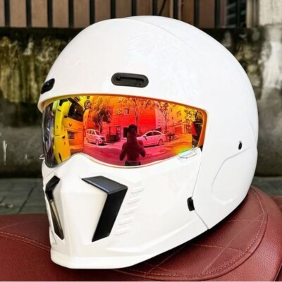 Retro Motorcycle DOT Approved Personality Combination Full Face Motorbike Helmet