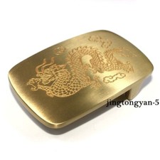 Solid Brass Dragon Belt Buckle Men's Pin Belt Buckles Fits For 1.5 inches Belt