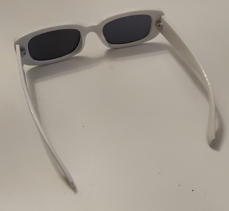 Rectangular White Sunglasses - image 2