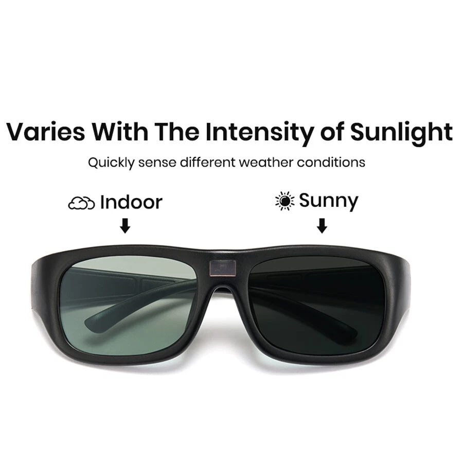 Gafas de sol Baowj para hombre deportivas gafas de pesca lentes LCD inteligentes fotocromáticas Foto 3 de 4