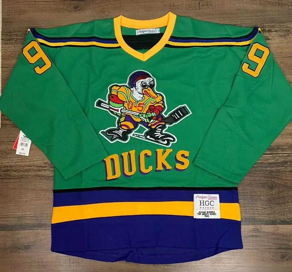 Adam Banks #99 Jersey T-Shirt Mighty Ducks Movie Costume Hockey Uniform 90s  Gift 