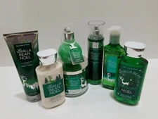 BATH & BODY WORKS VANILLA BEAN NOEL 7 PCS SET CANDLE MIST CREAM GEL BUBBLE BATH 
