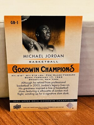 2021 Upper Deck - Goodwin Champions - Michael Jordan All World