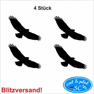 4 große  Vogelschutzaufkleber Fenster Wintergarten Warnvögel Vogelschutz SC071 - Bild 1 von 4
