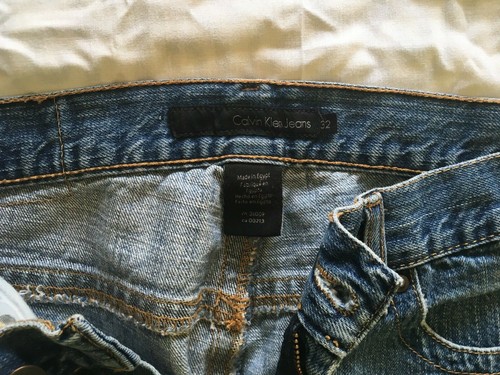Vaqueros CALVIN KLEIN, talla 32, entrepierna 30 1/2 pulgadas, elevación 10 1/2, cintura 32 pulgadas - Imagen 7 de 12