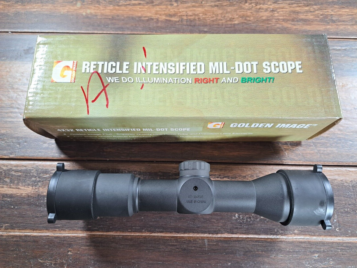MBミリタリービークル 1/6スケール Leapers Golden Image Reticle Intensified Mil-dot Scope 4x32 SCP