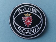 Motorsport Motor Racing Car Patch Sew / Iron On Badge:- Saab Scania