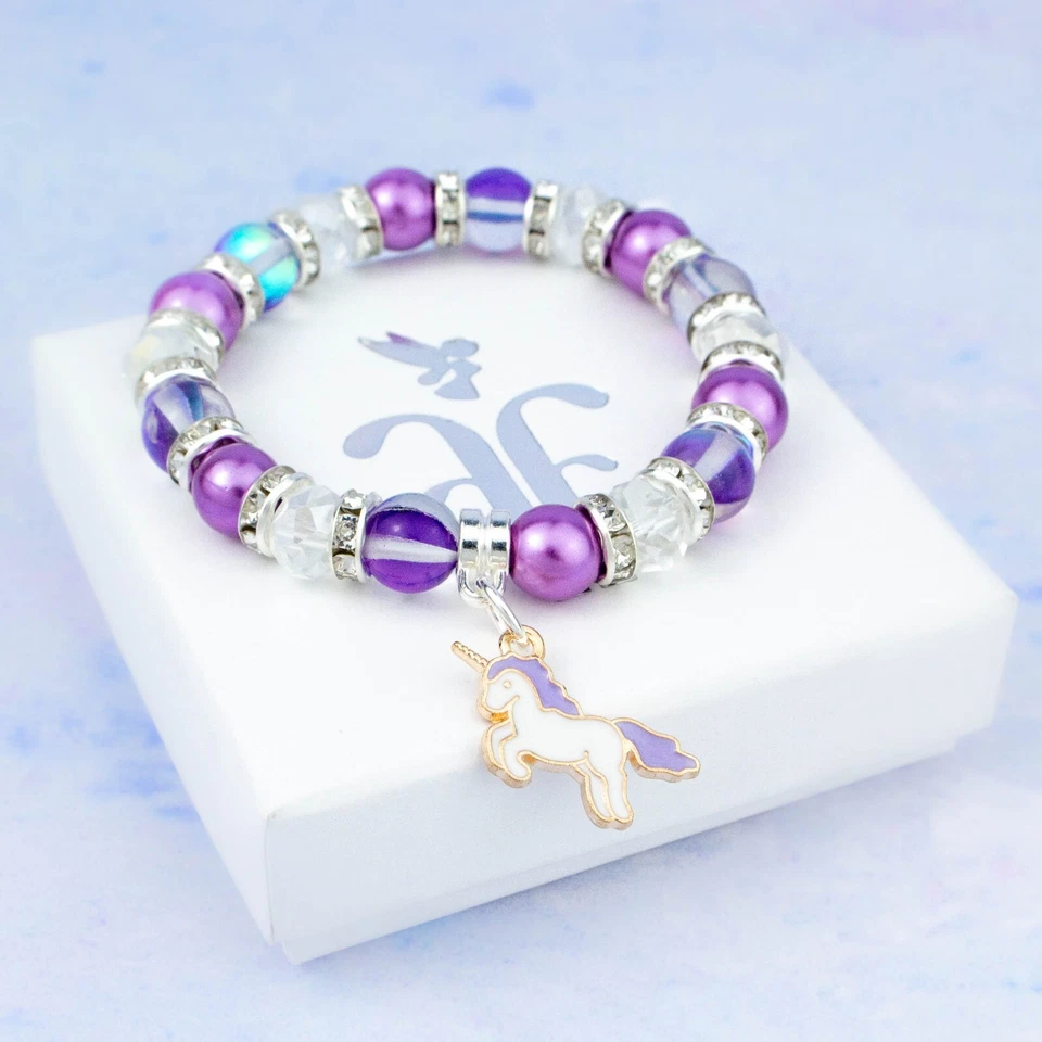 Pulsera Unicornio, Regalos Niña, Joyería Infantil, Regalo Fiesta Cumpleaños Foto 2 de 4