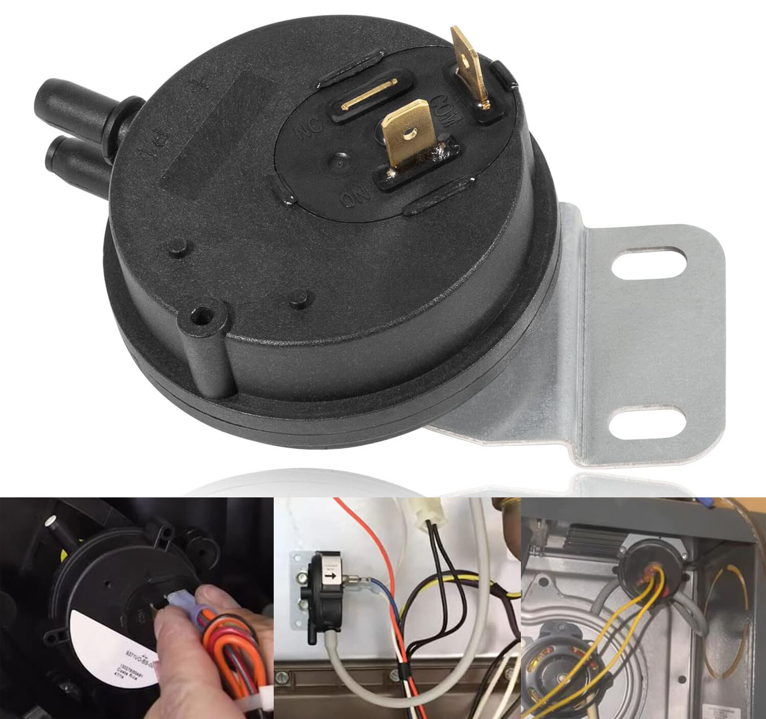 632444 Air Pressure Switch Fits Nordyne, Miller, Intertherm 90 Gas