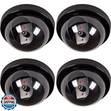 WALI Dummy Fake Security CCTV Dome Camera with Flashing Red LED Light with Se