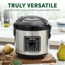 AROMA 8-Cup Digital Rice Cooker Food Steamer