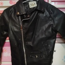 Boys and Girls Leather Jacket Size 13 for Kids 120-130 Stylish Official
