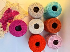 Lot of 6 Cotton Skeins of thread Multicolors