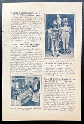  Robots Pass Circulars  1929 Automata article~Jouets et Automates Français~Paris