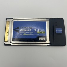 Linksys PCMCIA Wireless G Notebook Adapter WPC54GS Ver2 With Speed Booster WIFI