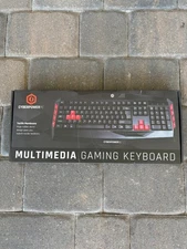Cyberpower PC Gaming Wired USB Keyboard Multimedia Gaming NEW OPEN BOX