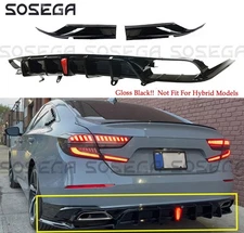 For Honda Accord 10th Gen 18-20 Yofer V2 Rear Bumper Diffuser+Corner Apron Spats