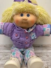 1989 HASBRO DESIGNER LINE Cabbage Patch Kids #4 Pacifier Blonde Girl Doll *Read