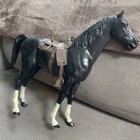 VINTAGE LOUIS MARX Black Thunderbolt Horse with some Accessories