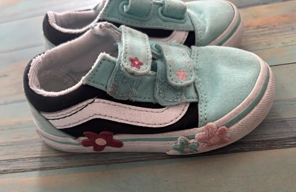 Toddler girl shoe lot vans and ralph lauren polo shoes sneakers size 5/5.5 - Image 3 of 4