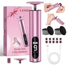 K KERNOWO Electric Foot Callus Remover, 2-in-1 Electric Callus Remo... Fast Ship