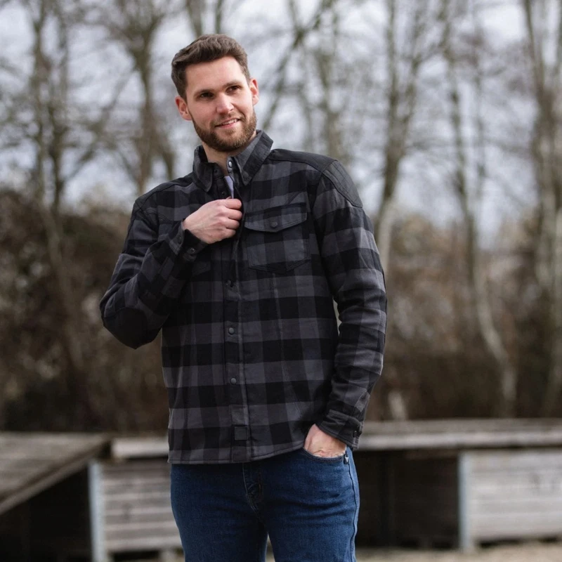 MotoBull Woody Flannel Shacket Shirt Aa Grey, photo 6 of 7