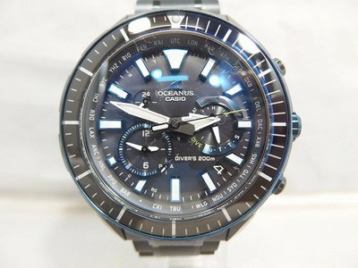 Casio CASIO OCEANUS Cacharel / Radio Solar Watch Black/Blue OCW-P2000B-1AJ