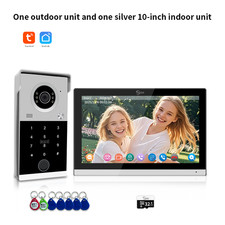10 inch screen video door intercom with access control - card, code