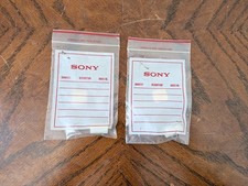 Pair Of Vintage White Sony Radio Pushbutton Knobs