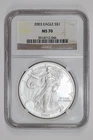 2003 SILVER AMERICAN EAGLE NGC MS70 SPOT FREE