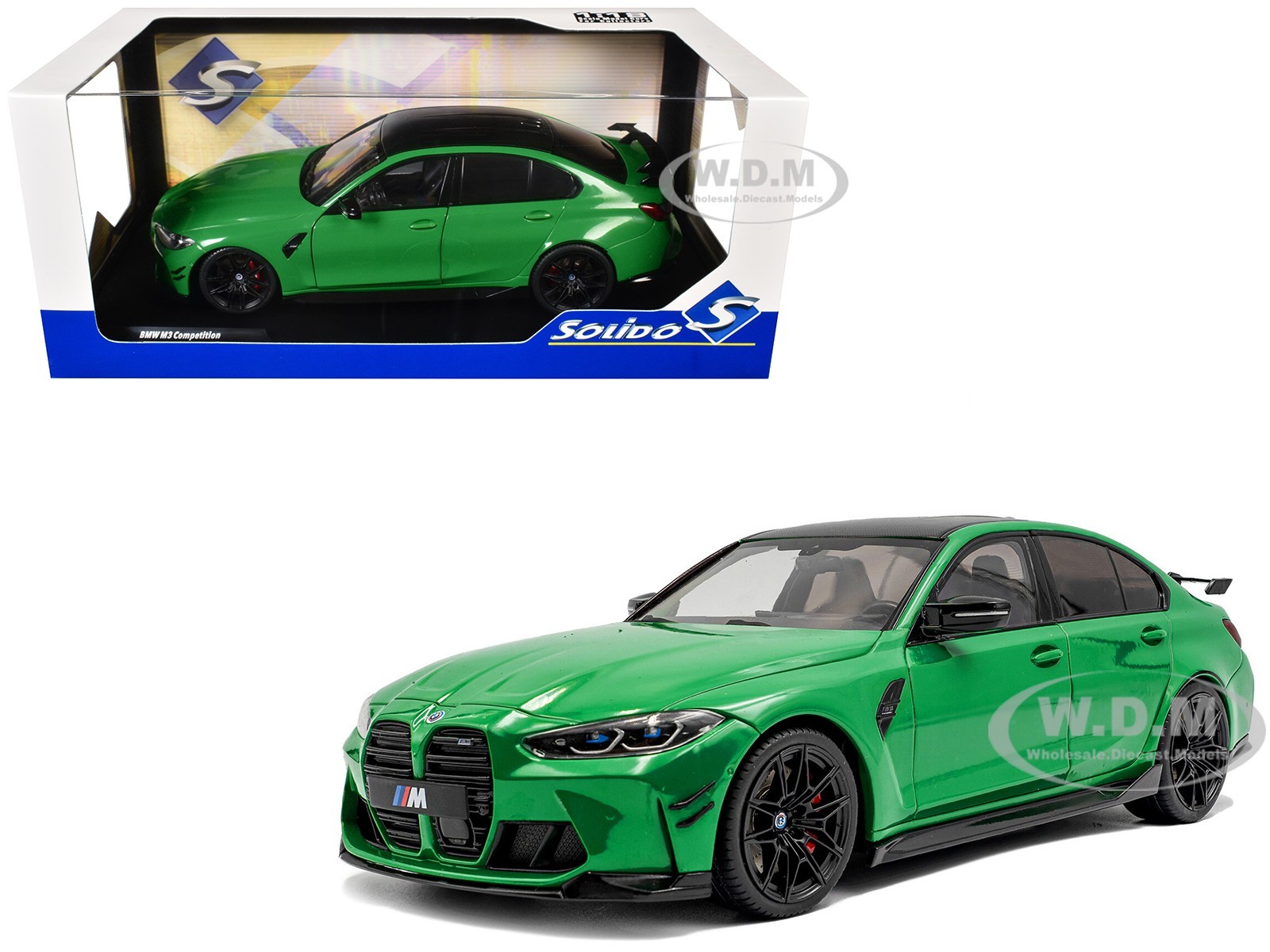 2024 Bmw M3 Competition Signal Green 1/18 Diecast Model Car By Solido S1814302