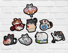 8pc Cats Shoe Charms For Crocs Kitten Shoe Charms Cute Shoe Charms Animals