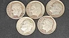 A Lot Of Five Us Silver Roosevelt Dimes 1951, 1954, 1956