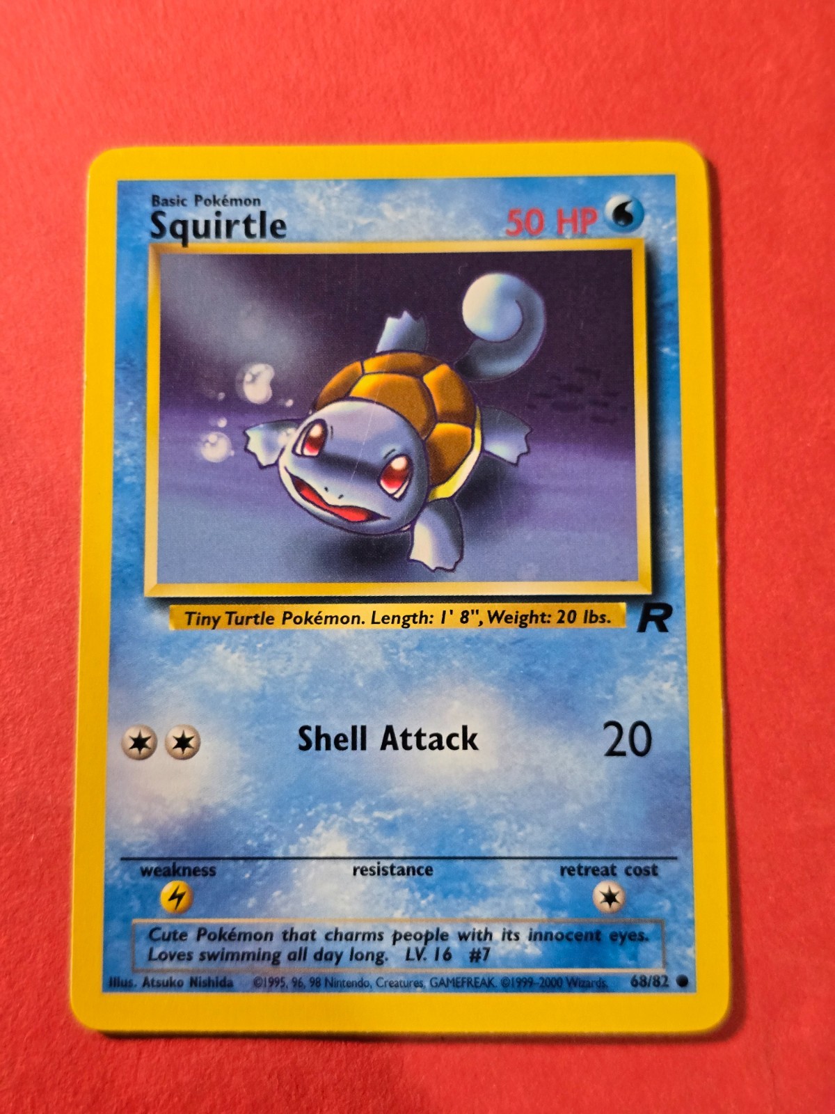 2000 Pokemon Team Rocket Unlimited #68 Squirtle, C, NF/H, cds2