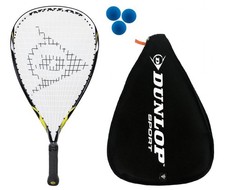 Dunlop Nanomax Ti Racketball Racket, Cover & 3 Dunlop Balls