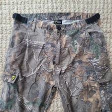 Scent Blocker S3 Camo Cargo Pants Large Realtree Ripstop Adjustable Waist Cuffs 