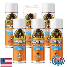 Gorilla Waterproof Patch & Seal Spray, White, 14 oz (6-Pack) - Seals Water & Air