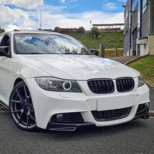 Gloss Black Front Bumper Side Splitter For BMW 3 Series E90 E91 M-Tech 2009-2012