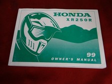 1999 Honda XR250R, Owner's Manual