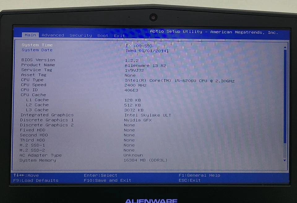 ALIENWARE 13 R2 Laptop Intel i5-6200U 16GB Ram NO HD/OS (FL) - Image 2 of 4