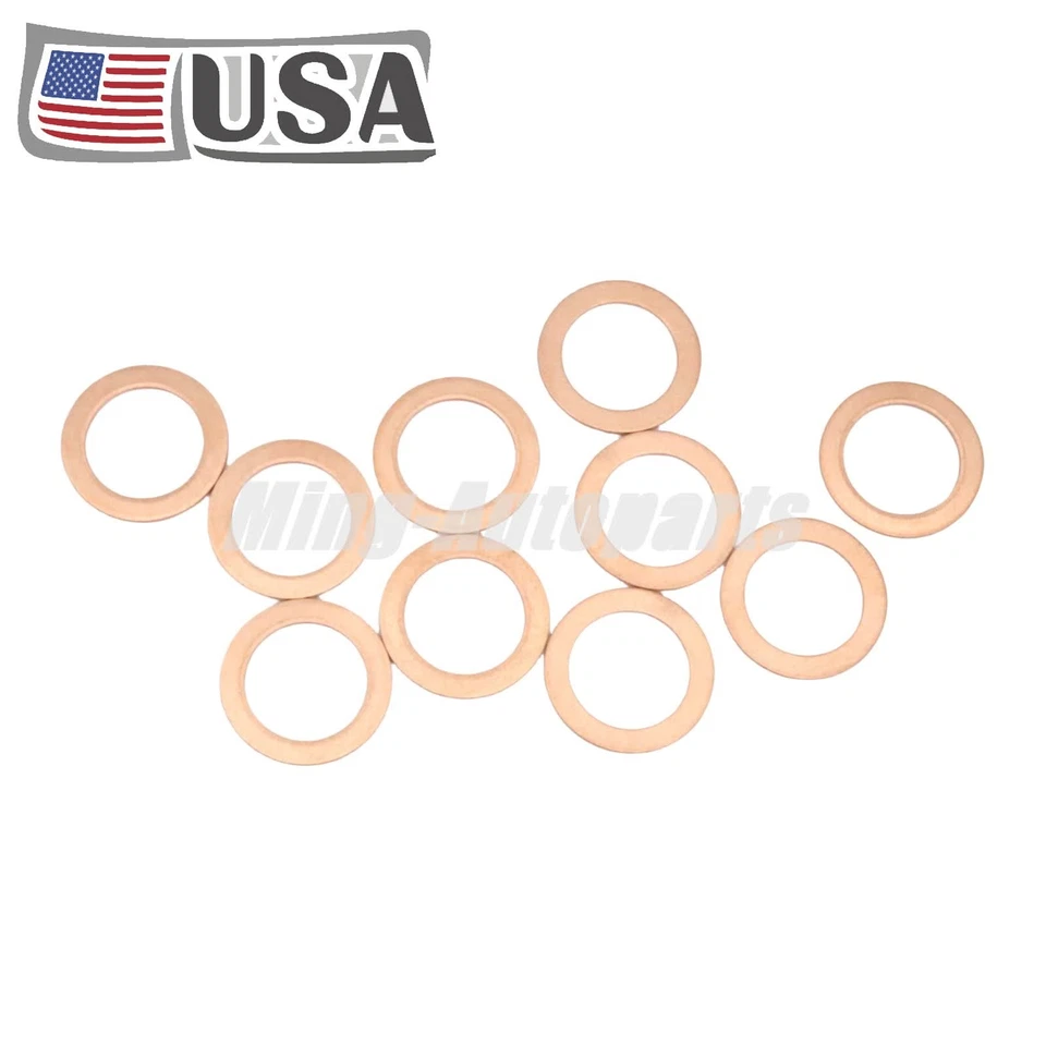 Arandela de junta de tapón de drenaje de aceite de cobre 10 piezas (007603-014106) para Mercedes-Benz Foto 2 de 4