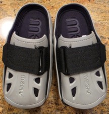 MSCHF Gray Men's Slide Sandals Hook Loop Adjustable Strap Size 5 Rubber Sole