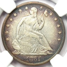 1861-O CSA Obverse Seated Liberty Half Dollar 50C FS-401 - NGC XF Details (EF)
