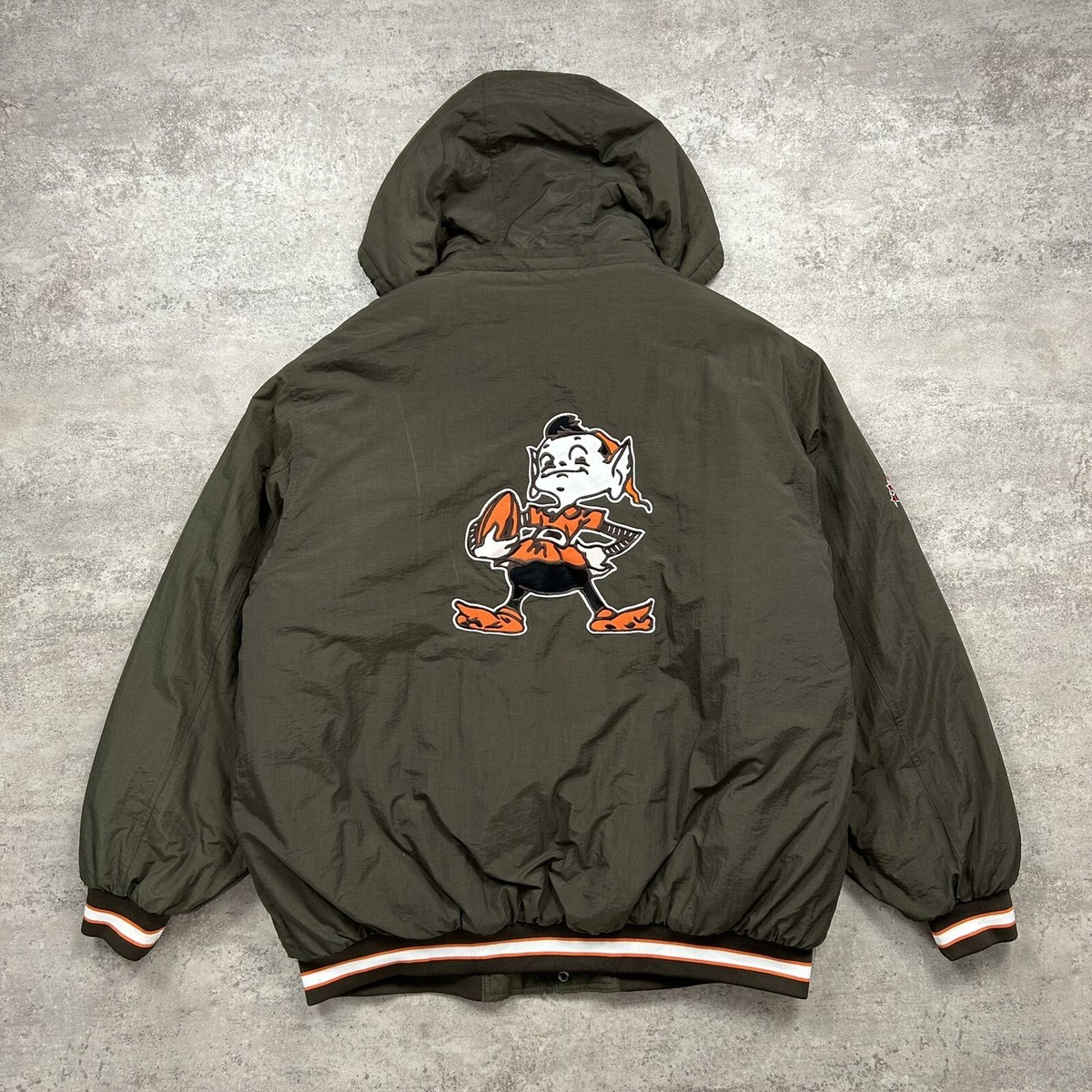 Cleveland Browns Reebok ジャケット XL VTG 00s NFL CLEVELAND BROWNS REEBOK PUFFER JACKET GRIDIRON CLASSIC