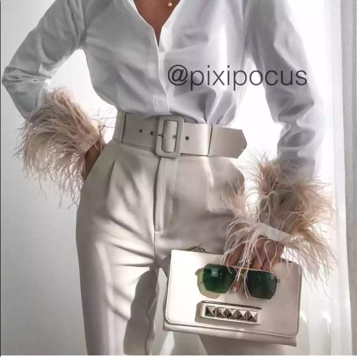 ZARA NEW BELTED HIGH-WAISTED PANTS ECRU WHITE S - XL 1478/430