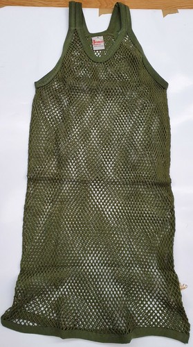 Original Pendeen Mens Premium 100% Cotton Mesh Fishnet String Vest Top V Neck - Picture 8 of 12