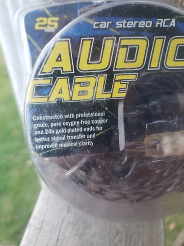 Scosche Copper Twisted Audio Cable A25C4 NOS 25 Ft 24k Gold Plated RCA Ends - Picture 2 of 14